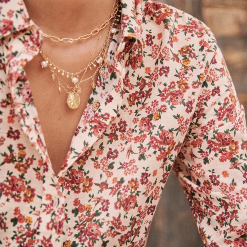 NWT Sezane Pierro Imprime Bouquet US 2/ FR 34. Petite floral BEAUTIFUL print